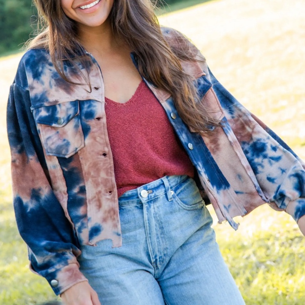NEW tie dye boho jacket - Picture 1 of 13